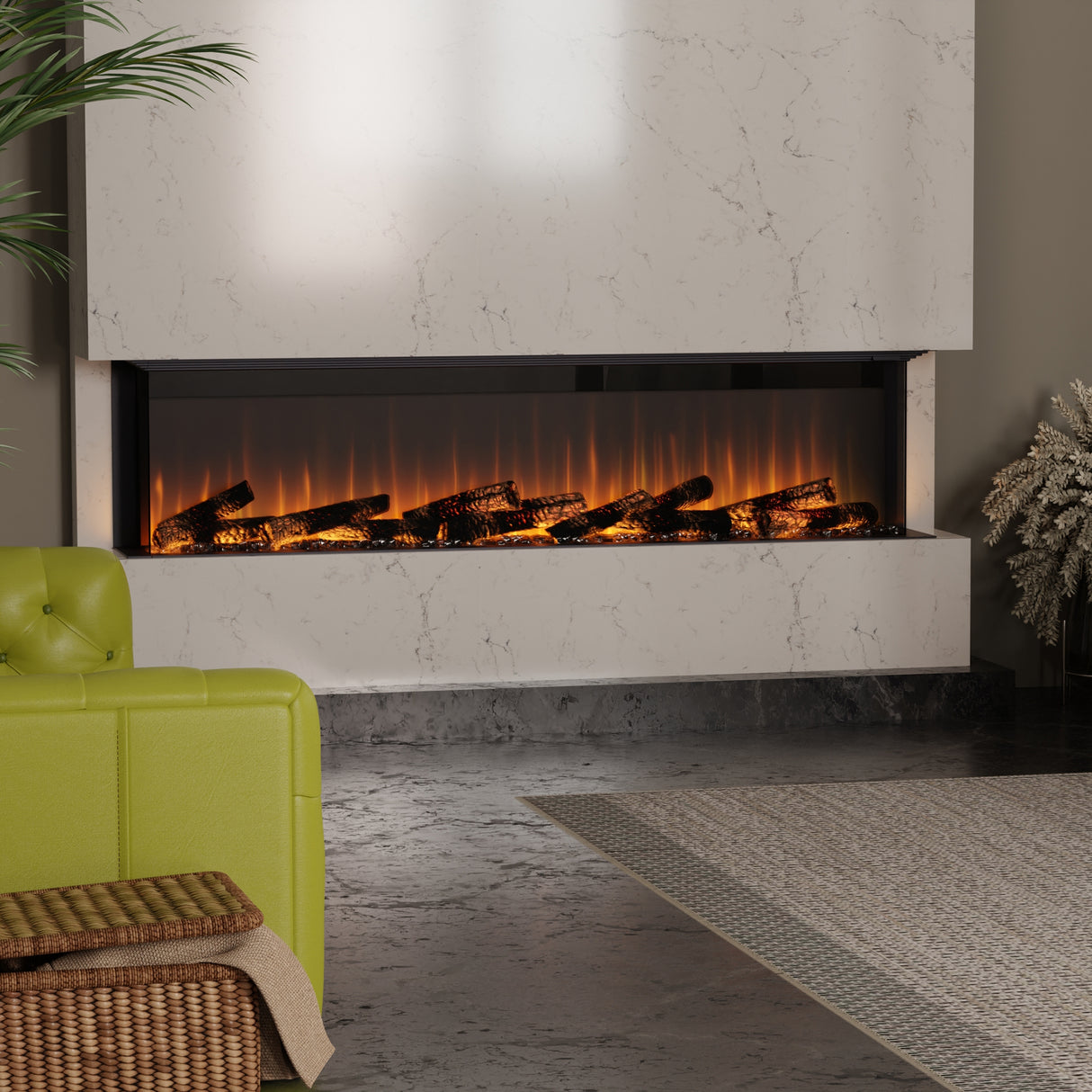 Ignite Ultra 74in Linear Electric Fireplace