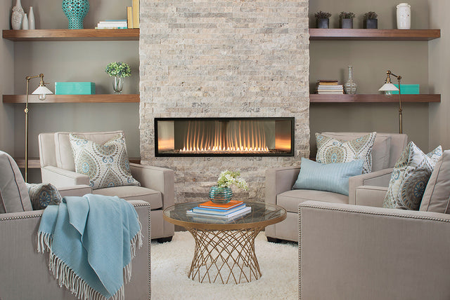 Boulevard Vent-Free Fireplace, Linear 48